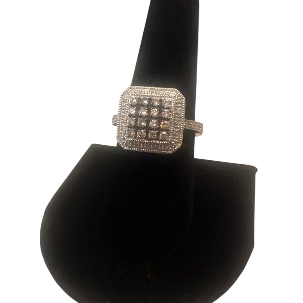 Chocolate and White Diamond Ring